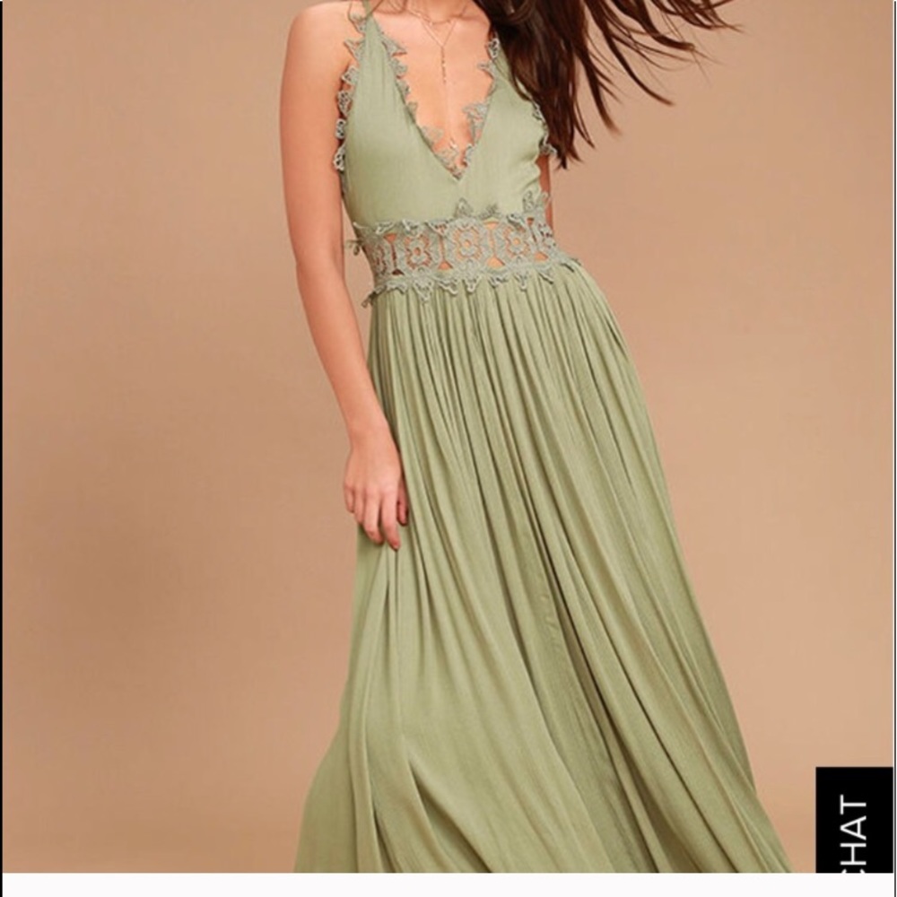 Green maxi dress